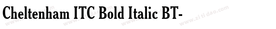 Cheltenham ITC Bold Italic BT字体转换